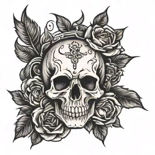 Skull And Roses