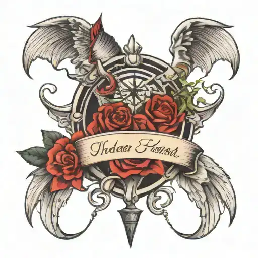 Men's Tattoo With 4 Kids Names