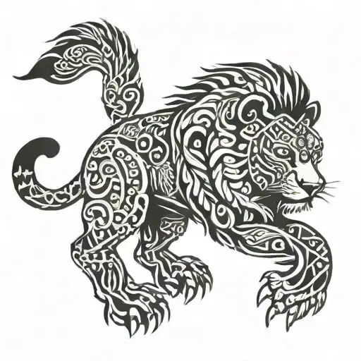 Lion With The Samoan Tuiga