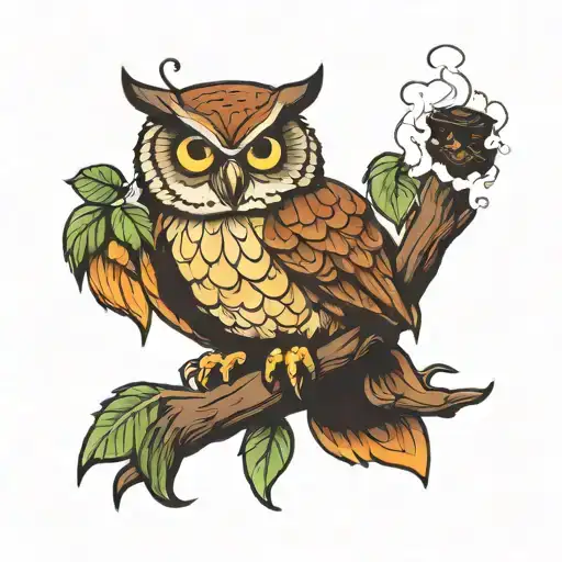 Owl Smoking Weed