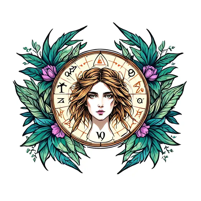 Virgo Zodiac Sign Surrounded