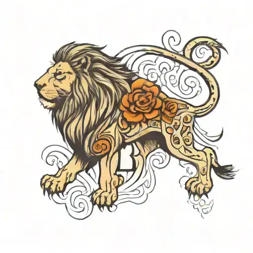 Lion And Number 8