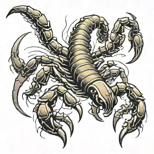 Make Me An Ancient Scorpion Tattoo For Upper Leg