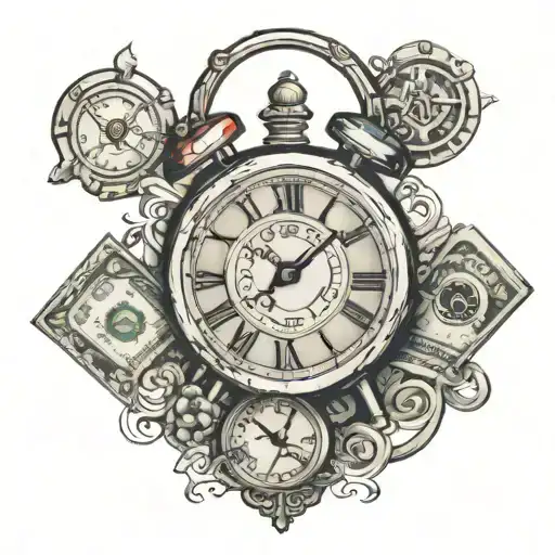 Clock And Money Inside Of It