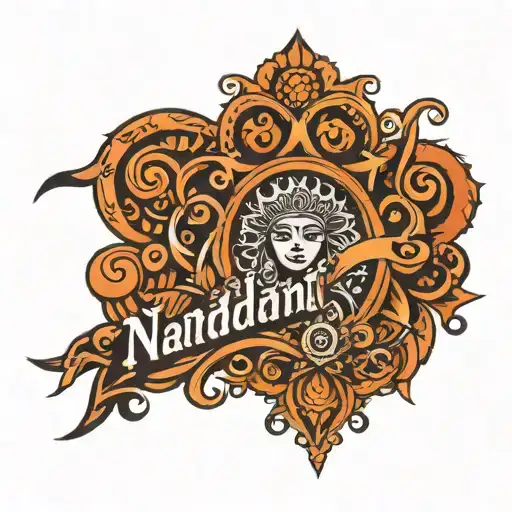 Nandani Name Tatto With Queen Symbol