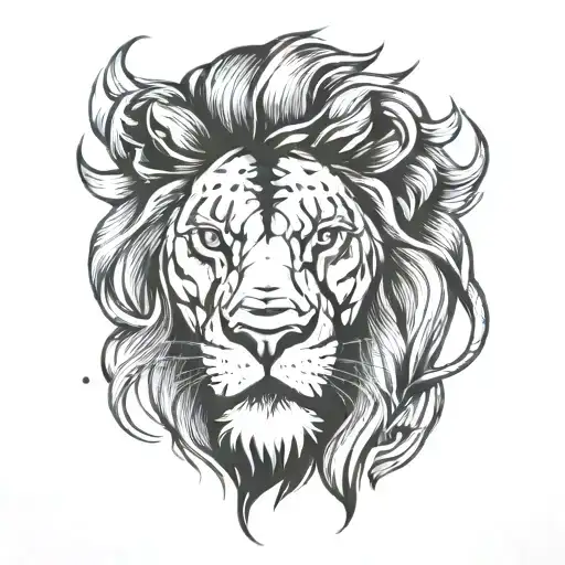 Lion Face On The Left