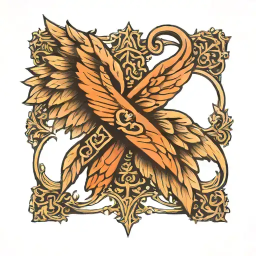 Angel Wings Letter T