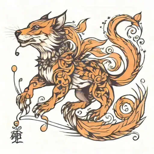 Delicate Tattoo Of Some Animal