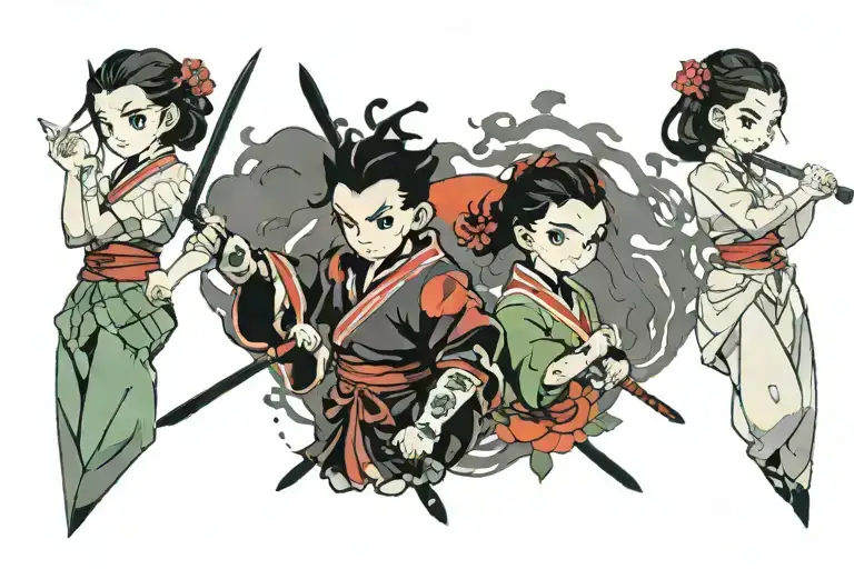 Tanjiro And Nezuko Kamado From Demon Slayer