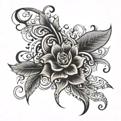 Black Tattoo Designfor Hand