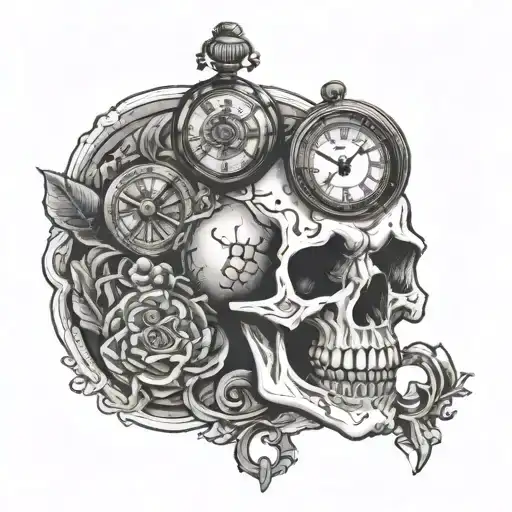 Skull And Pocket Watch