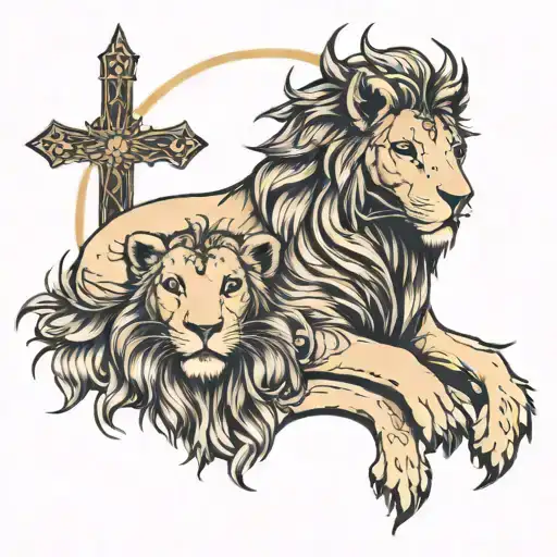 Jesus Lion Lamb