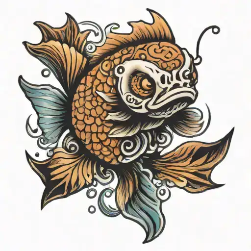Voodoo Doll Koi Fish Swimming