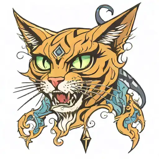 Lightning Bolt And Cat Eye