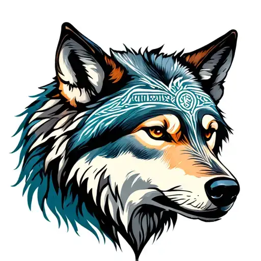 Winter Wolf Irish Ogham Ancient