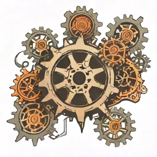 Mecanical Gear And Dark Goth