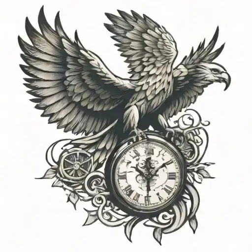 Eagle And World Clock