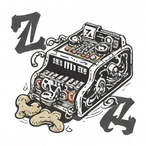 Baby Foot Print In A Slot Machine With The Letter Z