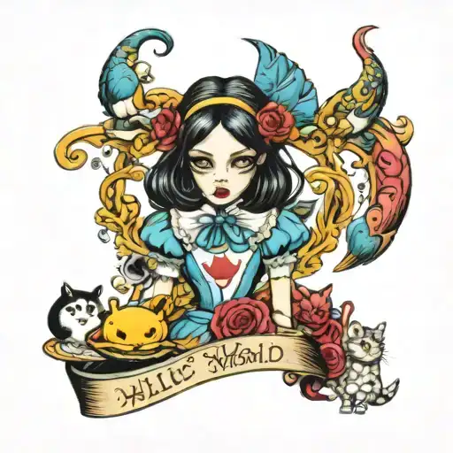 Alice In Wonderland With Black Hair
