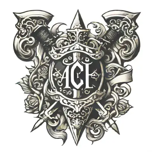 The Letters A C L B With A Sword Going Vertically