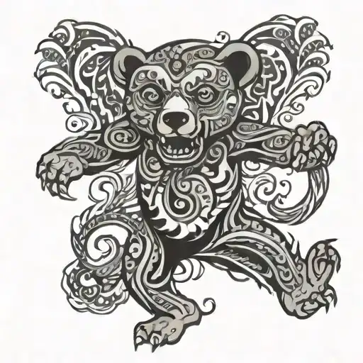Tribal Greatful Dead Dancing Bear