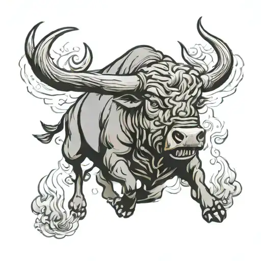 Bull And Buffalo Running