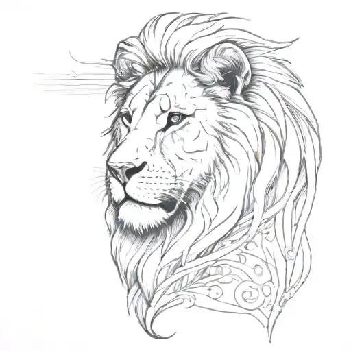 Calm Lion Head Profile Speaking Theme