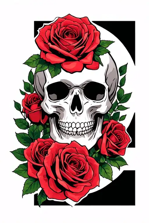 Roses Skull