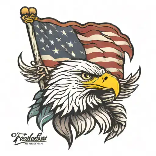 American Flag Bald Eagle We The People