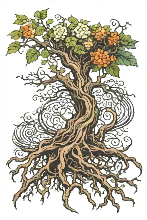 Tree With Intricate Roots