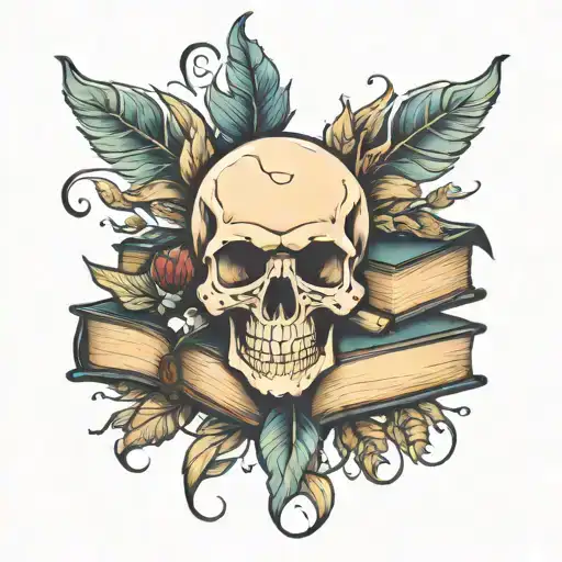 Skull And Books