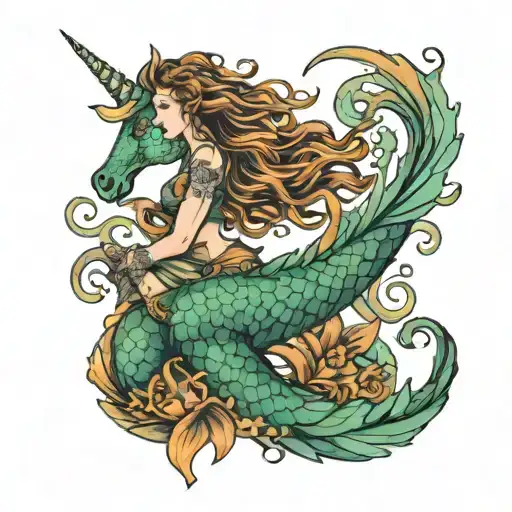 Mermaid Riding Seahorse