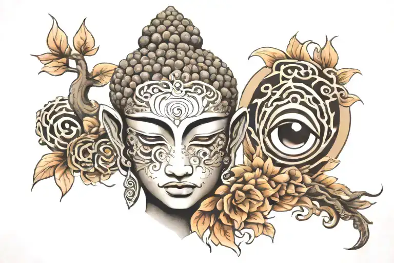 Buddhist Eyes Looking