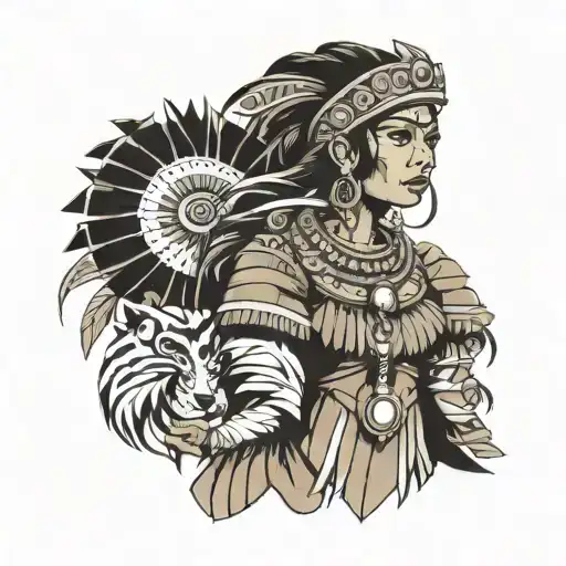 Aztec Woman Dressed