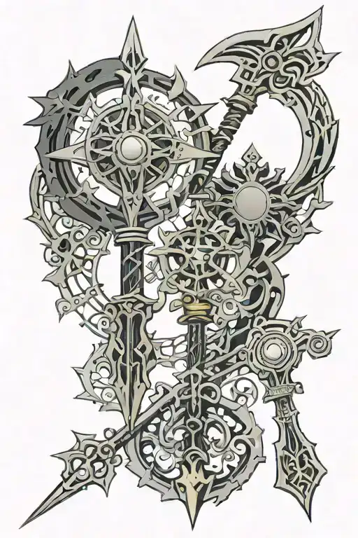 Kingdom Hearts Oblivion And Oathkeeper Key Blade Dark Sora And Light Sora Destiny Island Trinkets