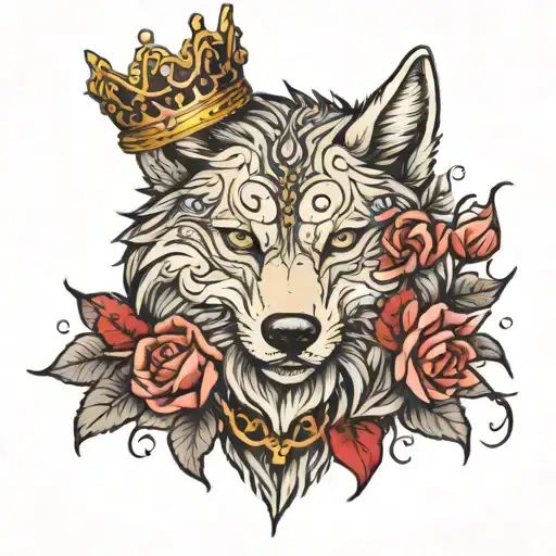 Memonto Mori With Crowned Wolf