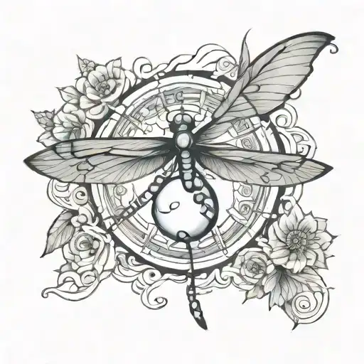 Moon Chakra Dragonfly Flying