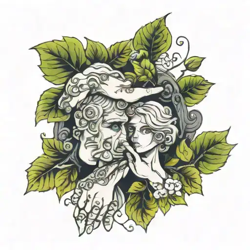 Ivy Growing Father And Daughters Hand