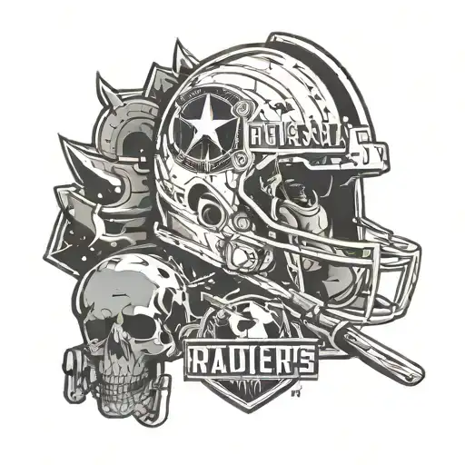 Las Vegas Raiders Logo Incorporated With Outer Space