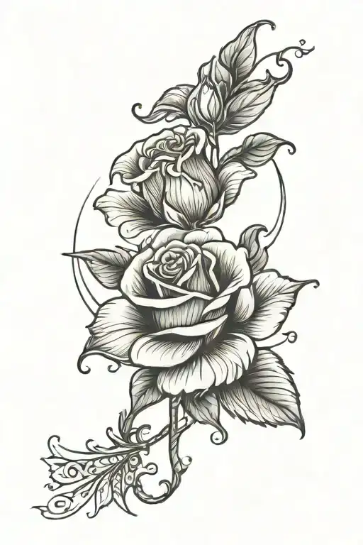 Glory With Rose In Middle