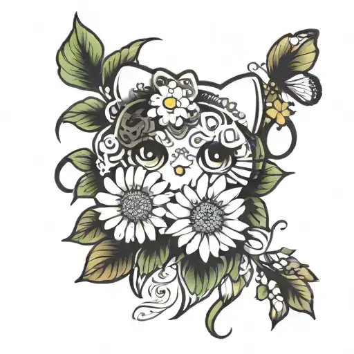 Infinity With A Daisy And Hello Kitty