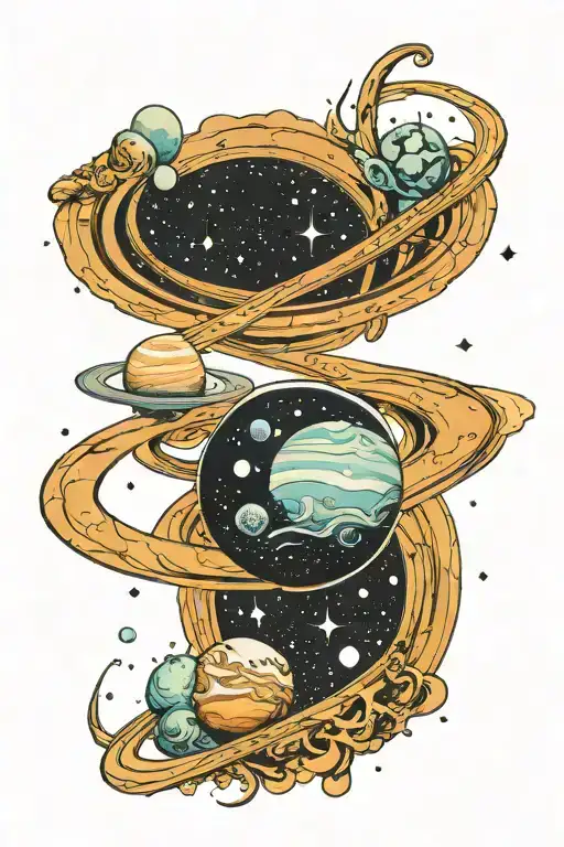 Solar System Infinity Symbol Merging