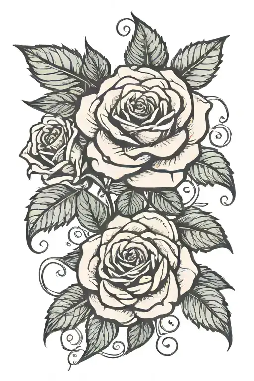 Rose On Outer Forearm With A Vine Going On Outside Of Arm To Inner Wrist