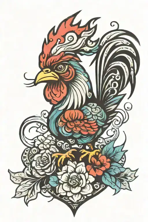Cartoon Rooster