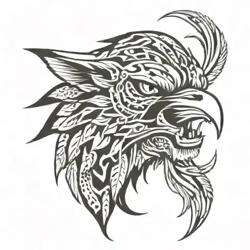 Eagle Bear Cheetah Panther Bull Totem Pole Inspired