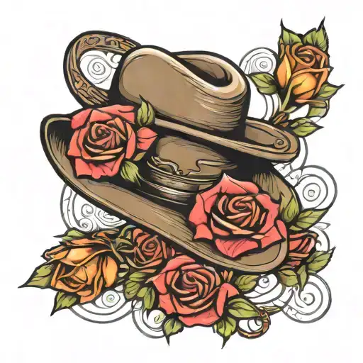 Roses And Cowboy Hat