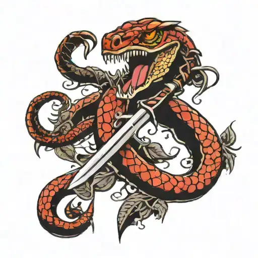 King Cobra And Dagger Wrapped