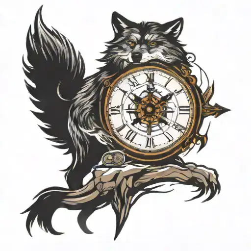 Wolf Mountain Clock Compass