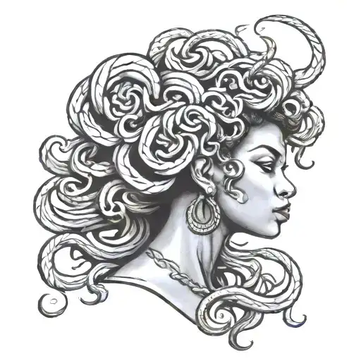 Black Woman Phenotype Medusa Head
