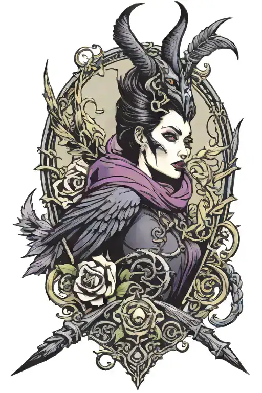 Maleficent Raven Staff